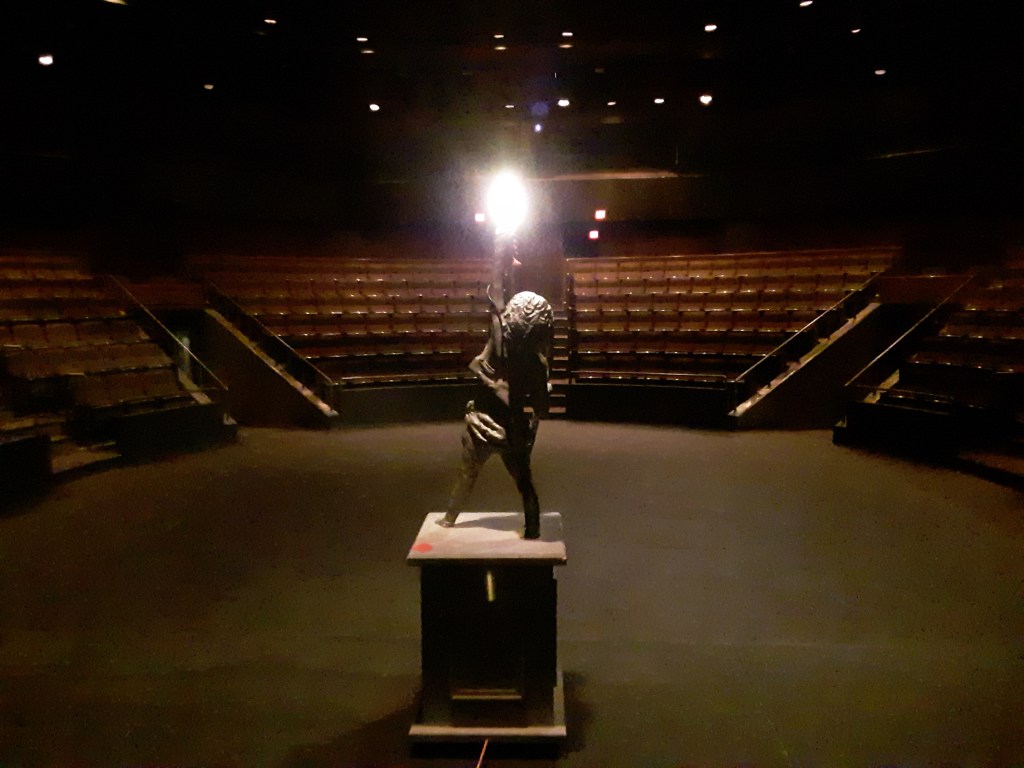 Larry, the Ghost Light. USM Tatum Theatre. Originally made for Liars, Stephen Judd design. Turning him into a ghost light was all me.